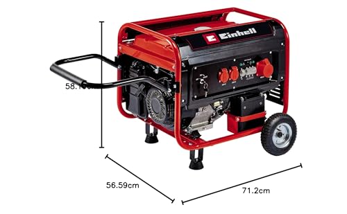 Einhell Stromerzeuger (Benzin) TC-PG 55/E5 (5500 W Maximalleistung, 5000 W max. Dauerleistung, 25 L Tank, 4-Takt-Motor, 2x 230 V, 1x 400 V, Ölmangelsicherung)